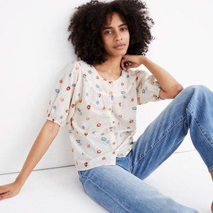 NWT Madewell Prose Shirt in Dotted Floral Heydey